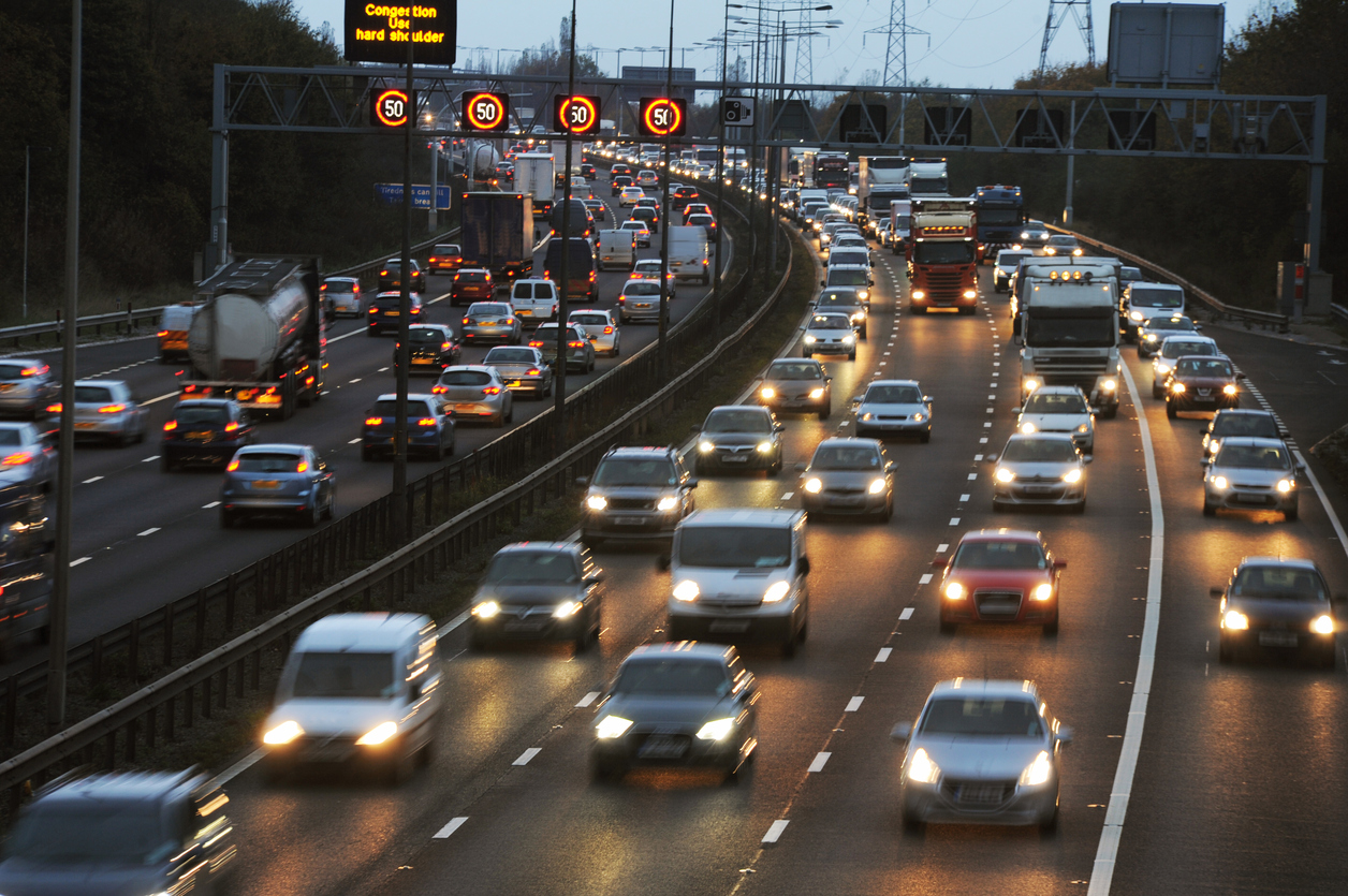 Rush Hour Traffic on the M6 Motorway