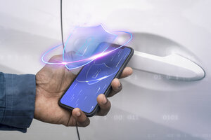 Smart car security unlock via smartphone digital remix