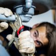 Man fixing kitchen sink