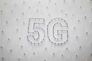 white 5g technology background