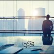 businessman in a big office