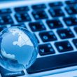 world globe computer keyboard