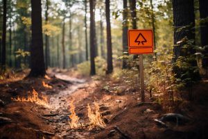 A wildfire that is starting