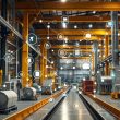 Industrial IoT with relating icons floating around