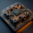 A circuit with a microchip