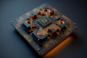 A circuit with a microchip