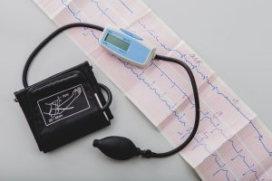 A cardiogram with a medical device
