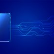 digital mobile smartphone technology background with circuit diagram