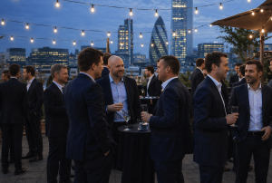 Business individuals at an event