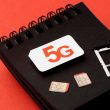 A 5G sim on a notepad