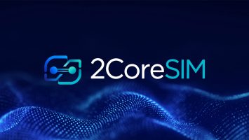 2CoreSIM written on a blue background