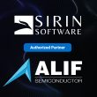 Sirin Software and Alif Semiconductor press release