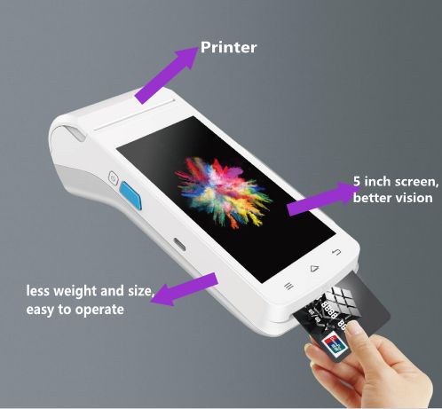 Handheld 5.0inch screen touch smart pos system device-AUTOID DJ V90