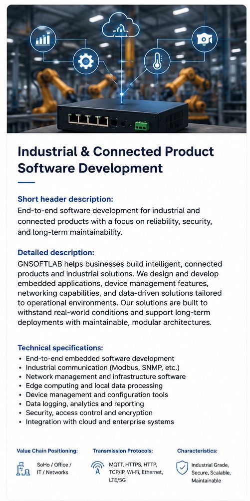 Industrial & Connected Product Software Development