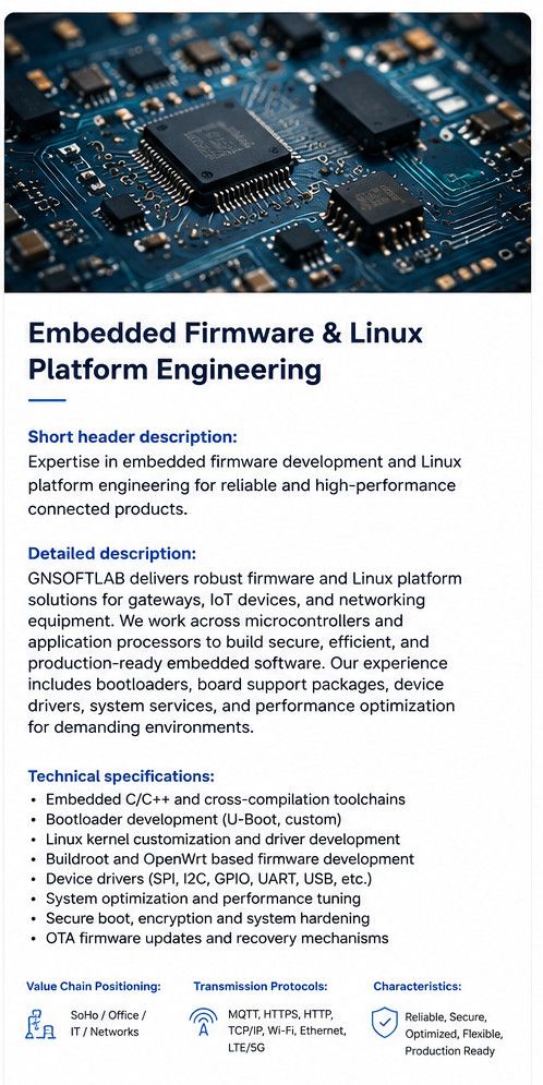 Embedded Firmware & Linux Platform Engineering