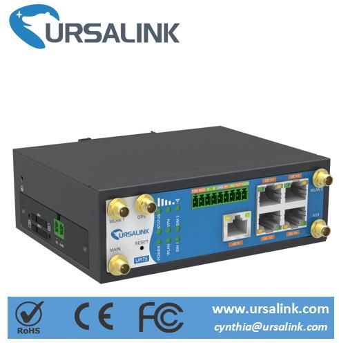 UR75 4g LTE WCDMA Cellular Industrial Router with Gigabit Ethernet